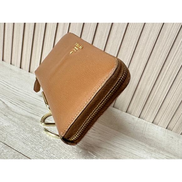 PRADA Saffiano Leather Zip Around Long Wallet in Brown - Picture 4 of 16